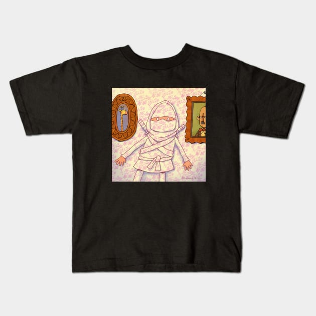 Suburban Ninja Kids T-Shirt by drawboy